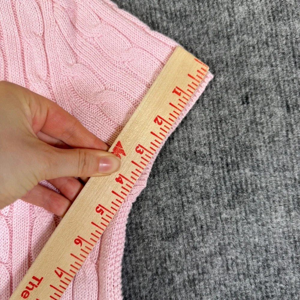 NWT Polo Ralph Lauren Girls Pink Cable Knit Polo Dress Size L 12-14 NWT 3139003